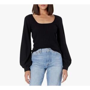 NWT The Drop Women's Lucyswhims Square-Neck Balloon-Sleeve Top